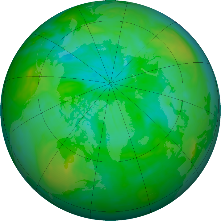 Arctic ozone map for 29 July 2014
